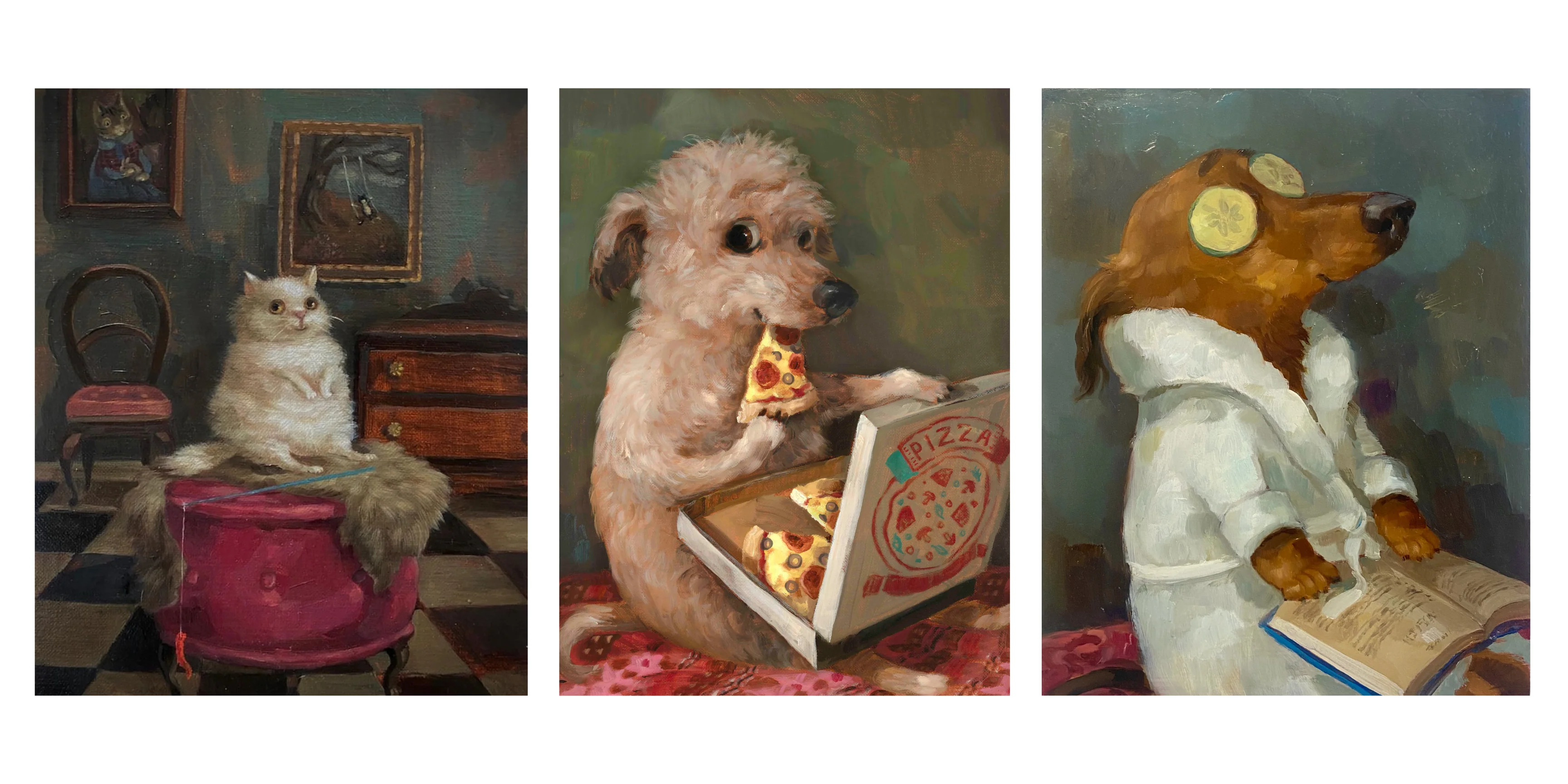 Alison Friend-ის ცხოველების სურათები და ანთროპომორფული პერსონაჟები